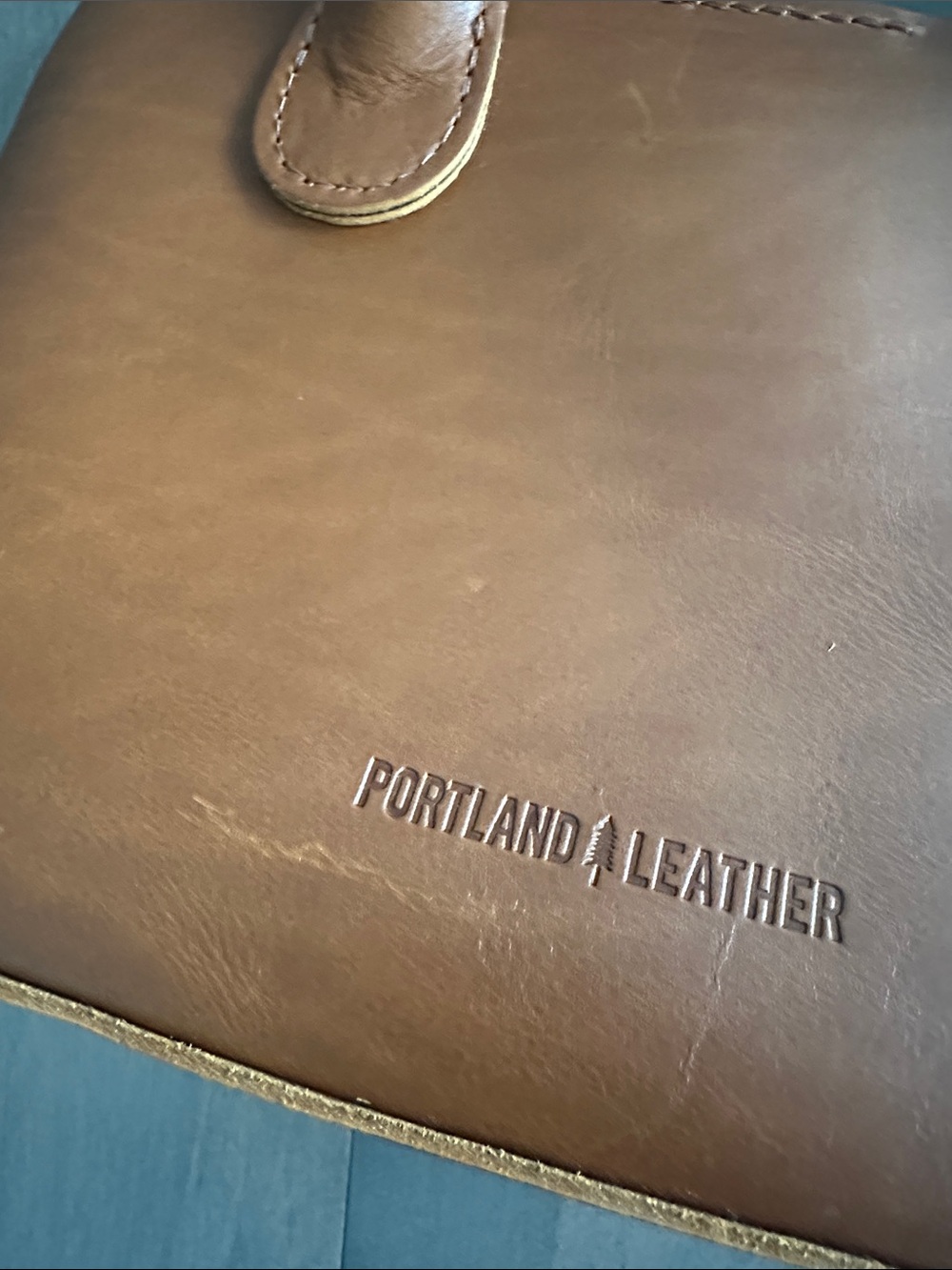 Portland leather goods raindrop crossbody bag - missing strap - Picture 5 of 7